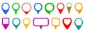 Set pin map marker pointer icon, GPS location flat symbol Ã¢â¬â for stock
